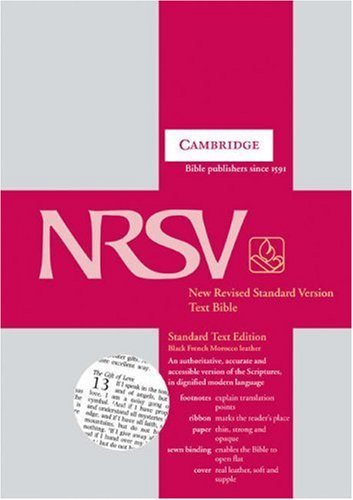 NRSV Standard Text Bible Black French Morocco Leather NR13