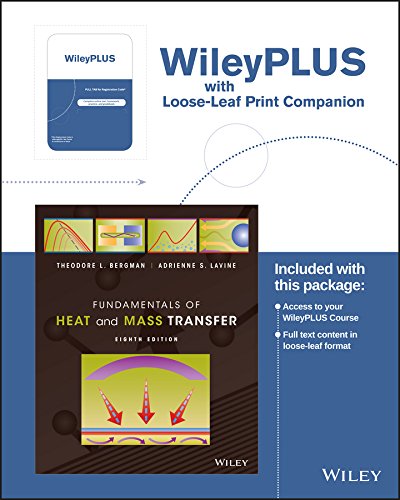 Fundamentals of Heat and Mass Transfer, 8e WileyPLUS Registration Card + Loose-leaf Print Companion