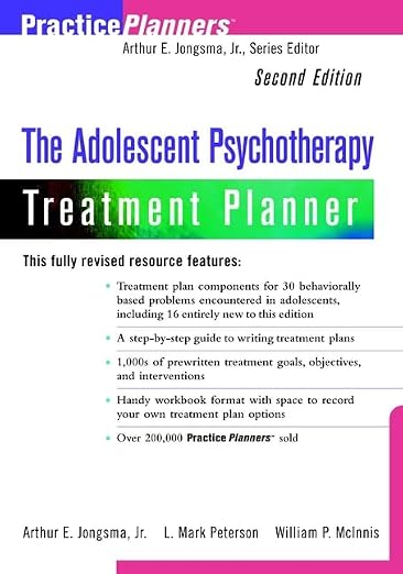 The adolescent psychotherapy treatment planner