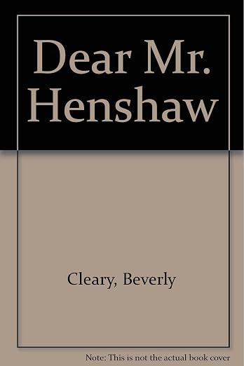 Dear Mr. Henshaw