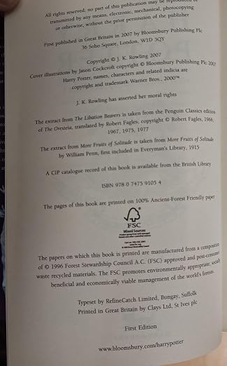 Harry Potter and the the Deathly Hallows