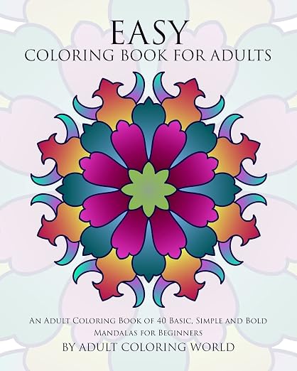 Easy Coloring Book For Adults