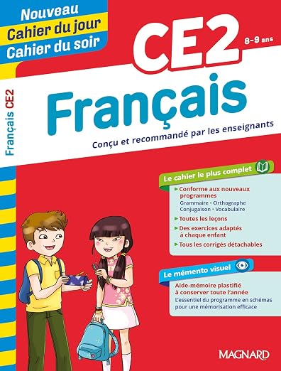 Français CE2 - Cahier du jour Cahier du soir (French Edition)