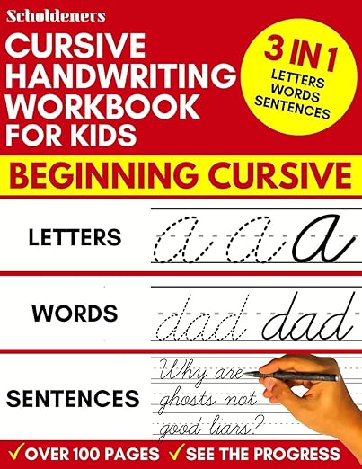 Cursive Handwriting Workbook for Kids