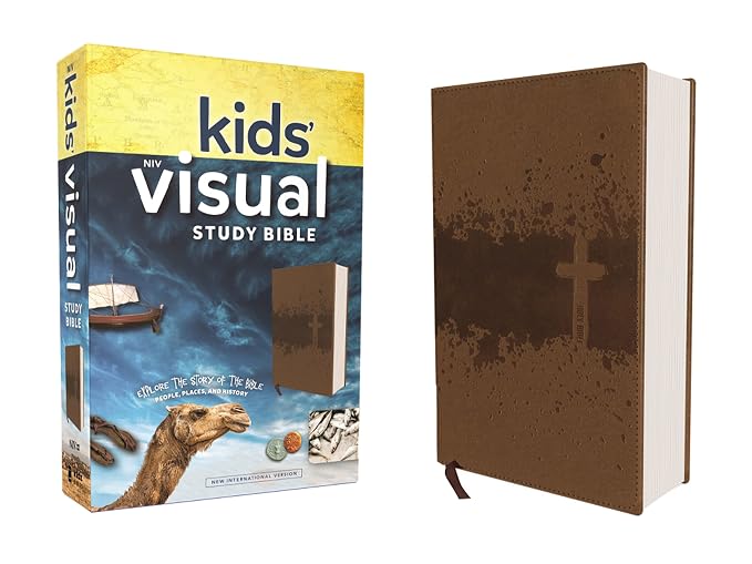 NIV, Kids' Visual Study Bible, Leathersoft, Bronze, Full Color Interior
