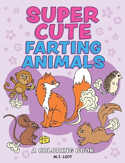 Super Cute Farting Animals Coloring Book