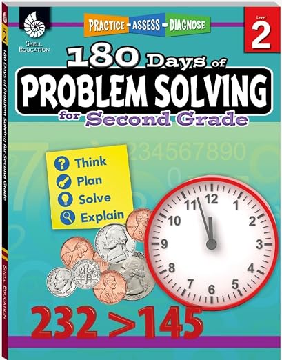 180 Days of Problem Solving for Second Grade - Build Math Fluency with this 2nd Grade Math Workbook