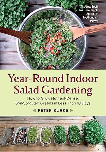 Year-round indoor salad gardening