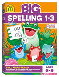 School Zone - Big Spelling Grades 1-3 Workbook - Ages 6 to 9, Letter Sounds, Consonants, Puzzles, and More