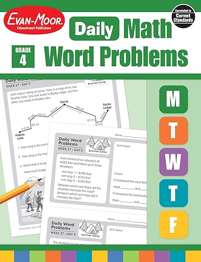 Daily Word Problems, Grade 4
