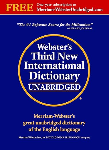 Webster's third new international dictionary of the English language