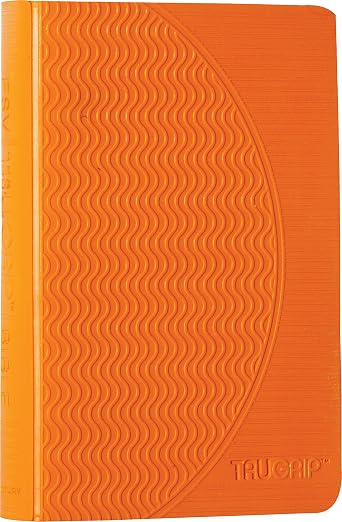 ESV Compact TruGrip Bible, Rubber Cover, Orange, Red Letter Text